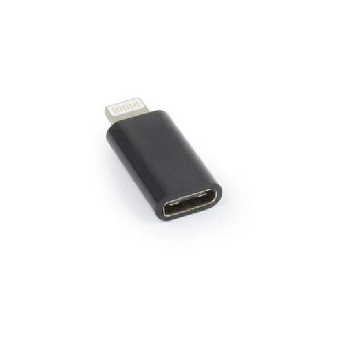  USB adapter Type-C (female) to iPhone (male), BLACK, GEMBIRD A-USB-CF8PM-01 Slike
