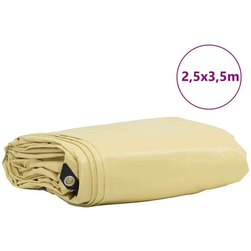 VidaXL Cerada 650g / m&amp;sup2; Bež 2,5 x 3,5 m Platno s PVC premazom Slike
