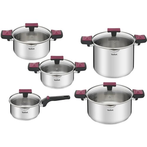 Tefal Cook &amp;amp; Clip Cookware Set 10 pcs G723SA74 Slike
