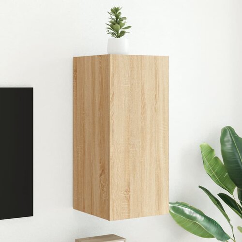  The Living Store Stenska TV omarica z LED lučkami sonoma hrast 30,5x35x70 cm - TV Stenska Omarica, (21555250) Slike