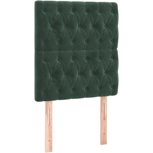 Maison Chic Posteljno vzglavje - Vzglavna omarica 2 kosa temno zeleno 80x7x78/88 cm žamet, (22077611) Slike