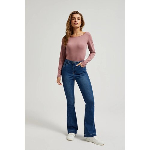 Moodo Plain blouse with long sleeves, pink Slike