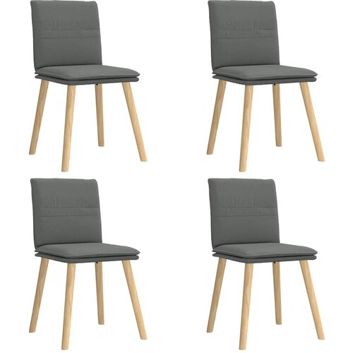 Maison Chic Jedilni stoli - Vzorci stoli 4 kosi temno sivo blago A979, (22032130) Slike