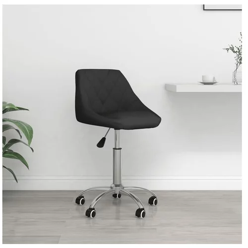  Vrtljiv pisarniški stol črno umetno usnje