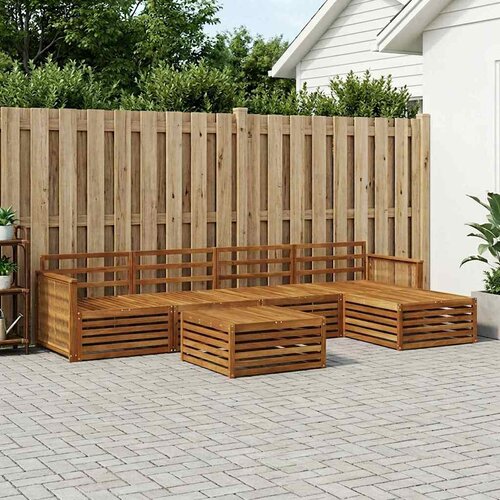  Set vanjskih sofa 6 kom. Prirodna Čvrsto drvo akacije Cijene