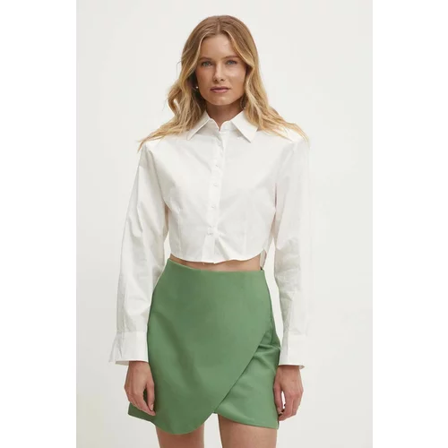Answear Lab Košulja za žene, boja: bijela, regular, s klasičnim ovratnikom