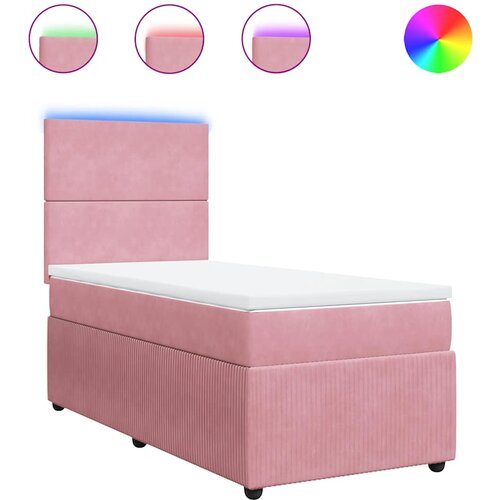 Box spring krevet s madracem ružičasti 100x200 cm bar&amp;scaron;unasti Slike