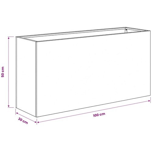  Vrtna saksija 2 kom. Bijela 100 x 30 x 50 cm Čelična vrata Slike