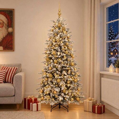 Umjetno božićno drvce s kuglicom 240 cm 300 LED lampica Slike