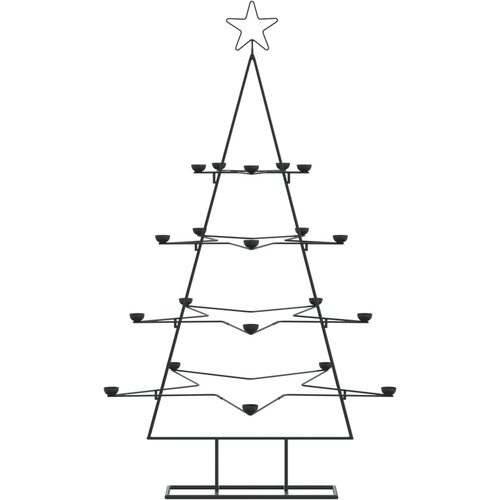  Metalno ukrasno božićno drvce crno 140 cm Slike