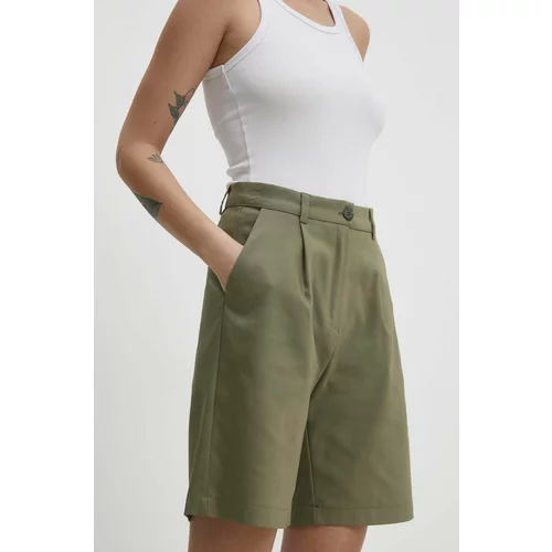 Answear Lab Kratke hlače ženski, zelena barva