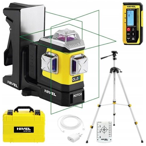 Nivel System CLx3G MOTOR križni laser 3x360&amp;deg;, zelena zraka, set s motoriziranim podizačem i stativom SJJ-M1 EX Slike