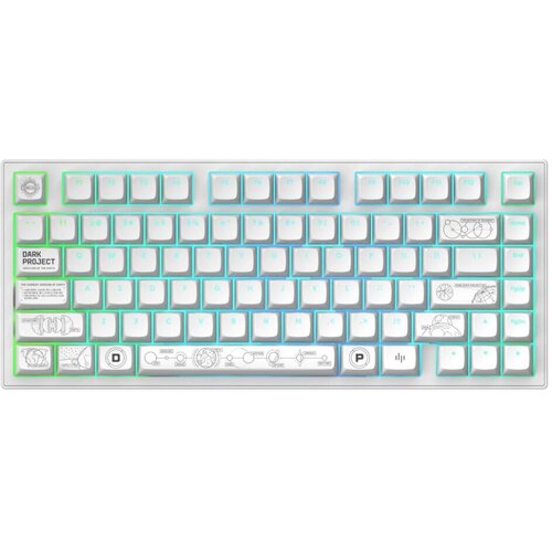 Dark Project ALU81A US Terra Nova White Bežična gejming tastatura Slike