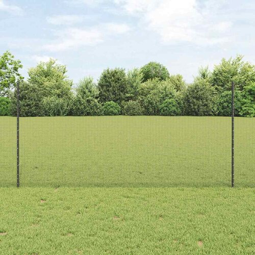  Zavarena žičana ograda s postom 25 x 1,2 m Siva Mreža Cene