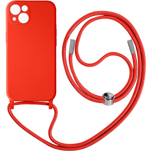 AVIZAR Poltrdi ovitek z vrvico za iPhone 13 z mehko notranjostjo, ovratnikom - rdec, (20715135) Cene