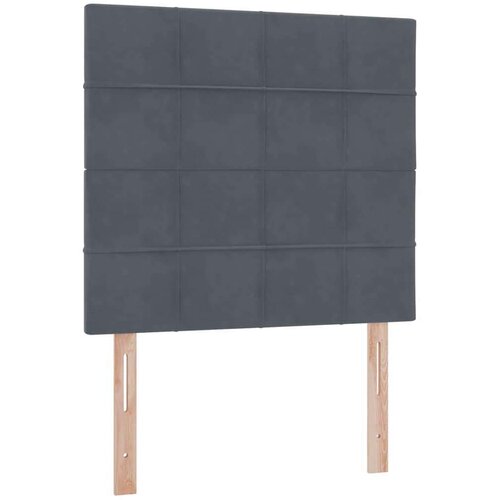  Krevet s prostorom za pohranu s LED-om Tamno siva 100 x 200 cm Slike