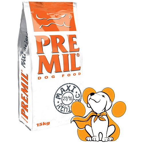 Premil maxi Athletic 1kg, Energetska Hrana za Mlade i Aktivne Pse Slike