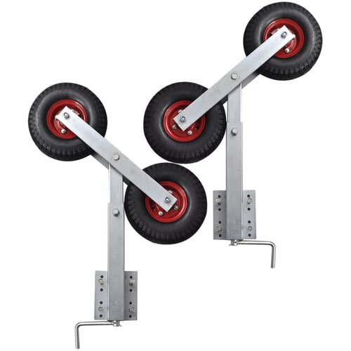  2-dijelni set držača za prikolicu za brod s duplim kotačima 59 - 84 cm Slike