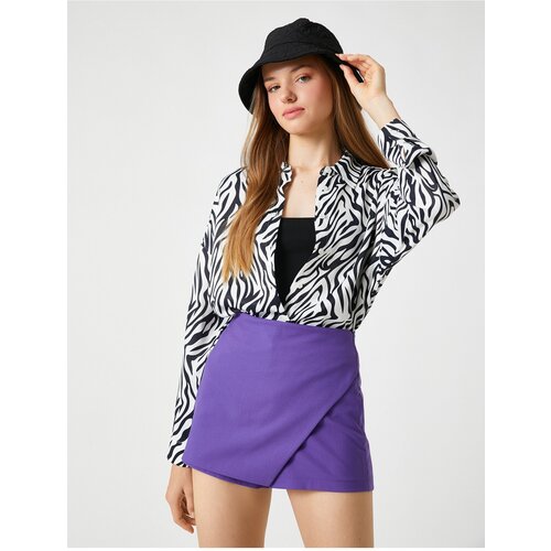 Koton Zebra Patterned Shirt Long Sleeve Viscose Buttoned Classic Collar Slike