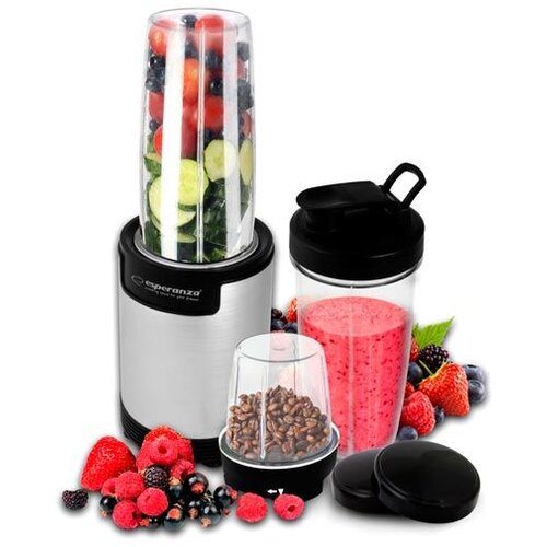 Esperanza Smoothie maker 9 v 1, 1x 0,8L-1x0,5L, 1x0,35l, mlinček za kavo, 900W, 6-rezil, črne barve, (20723237) Cene