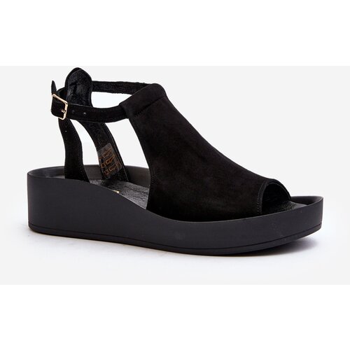 Zazoo 2914 Women's Suede Sandals Black Cijene