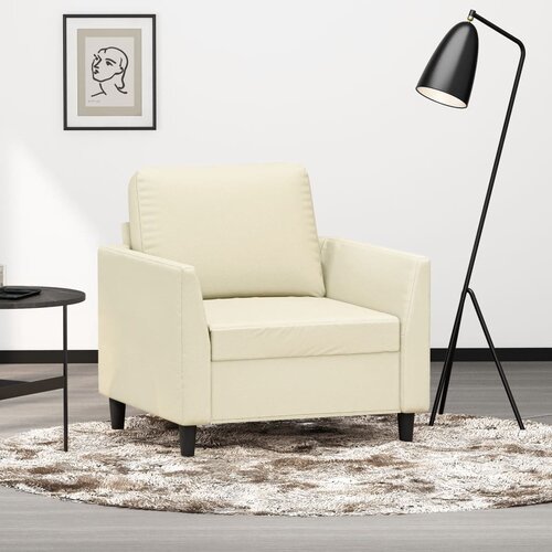 vidaXL Fotelj krem 60 cm umetno usnje Cene