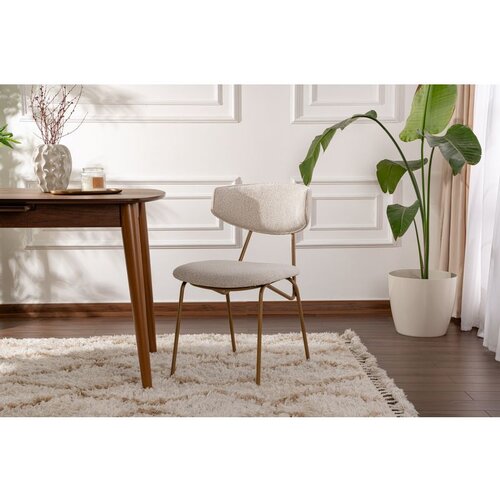 Hanah home stolica nancy - white, gold whitegold chair set (2 pieces) Slike