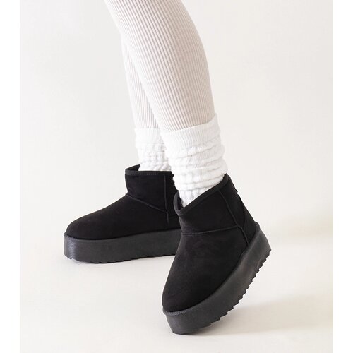 Gemre Black casual high platform snow boots Thaisa Cene