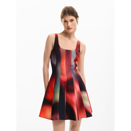 Desigual Haljina siva / crvena / crna Slike