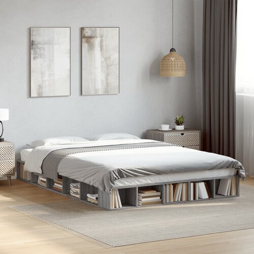 Furnova Posteljni okvir siva sonoma 160x200 cm inženirski les, (21940500) Slike