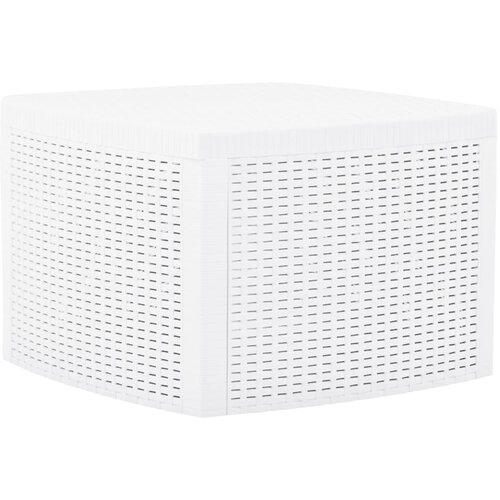 vidaXL Stranska mizica bela 54x54x36,5 cm plastika, (20665926) Cene