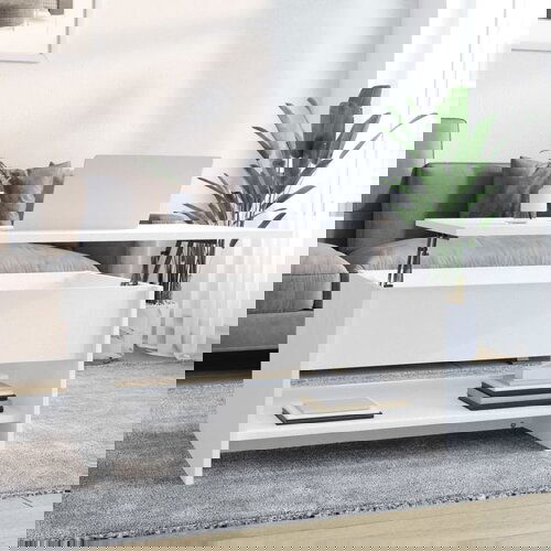 vidaXL Klubska mizica bela 80x50x40 cm konstruiran les Cene