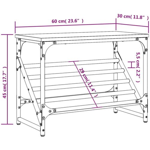 vidaXL Stalak za cipele crni 60x30x45 cm od konstruiranog drva Cijene