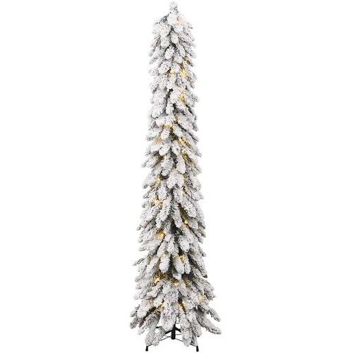  Umjetno osvijetljeno božićno drvce sa 100 LED i snijegom 180 cm Slike