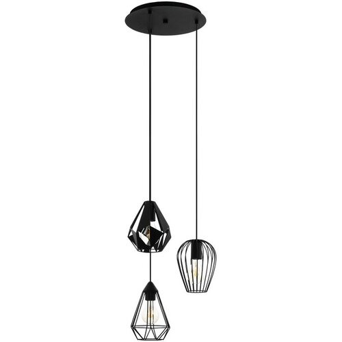 Eglo Distaff viseća lampa 3xE27, &amp;Oslash;34 cm, crna žičana, 43582 Slike
