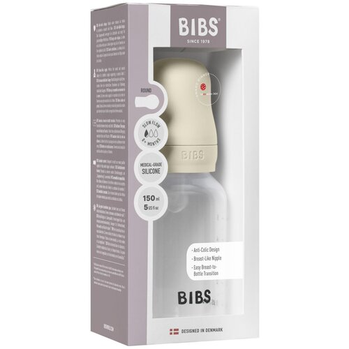Bibs Anti-Colic Baby Bottle Silicone bočica protiv kolika Ivory 150 ml Cijene