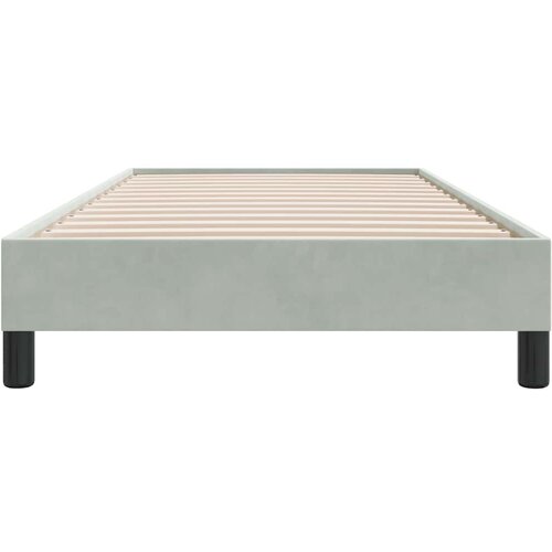 Box Spring krevet bez madraca svijetlo sivi 80x210 cm samt Slike