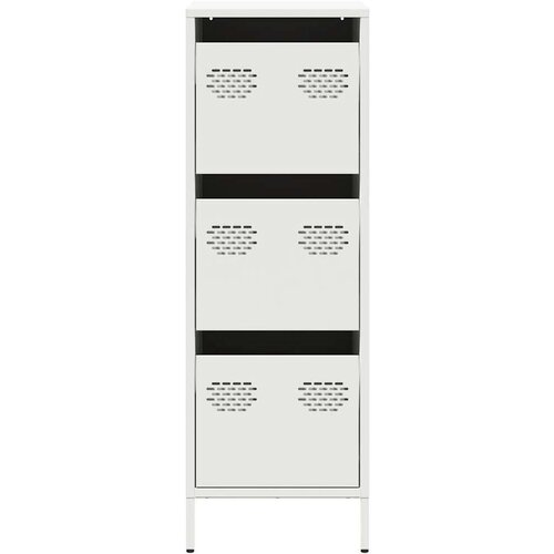 VidaXL Visoka omara bela 39x35x103,5 cm jeklo Slike