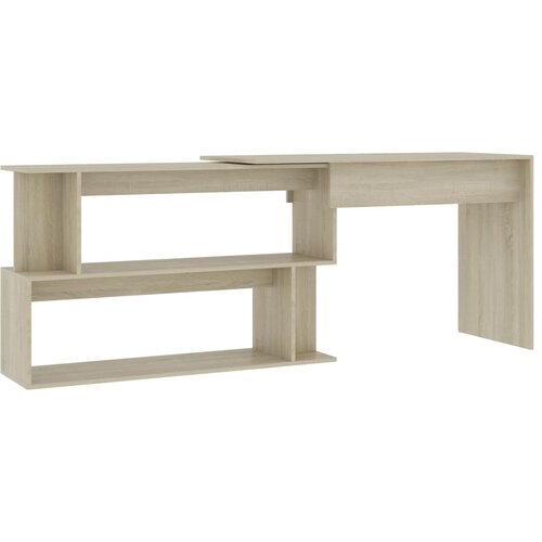 Maison Chic Kotna Pisalna miza - pisarni&amp;scaron;ka miza - Računalni&amp;scaron;ka miza sonoma hrast 200x50x76 cm iverna plo&amp;scaron;ča, (21784978) Slike