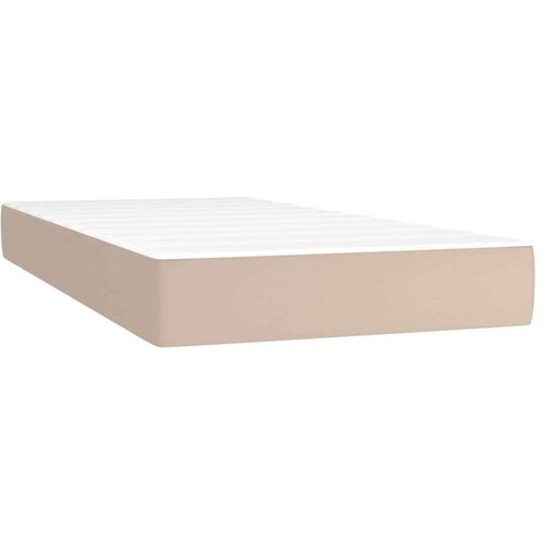  Krevet box spring s madracem cappuccino 200x200cm umjetna koža Slike
