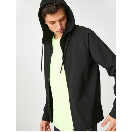 Koton Sports Sweatshirt Hooded Zipper Pocket Slike