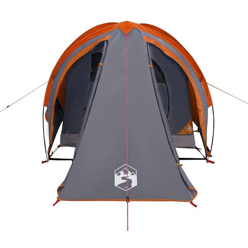 VidaXL &amp;Scaron;ator za 2 osobe sivo-narančasti 320 x 140 x 120 cm taft 185T Slike