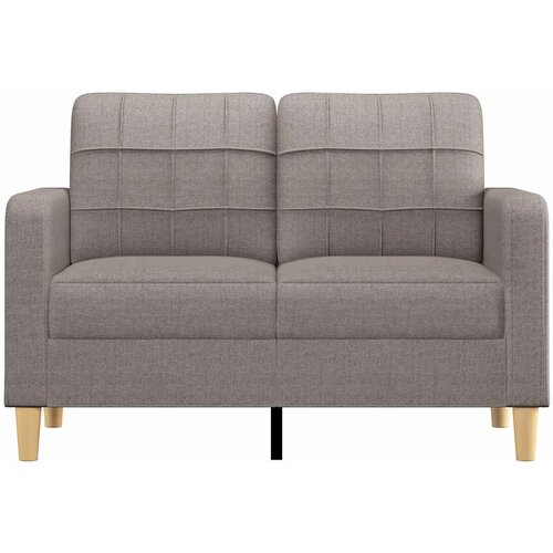 Dvosjed od tkanine smeđesivi 120 cm Slike