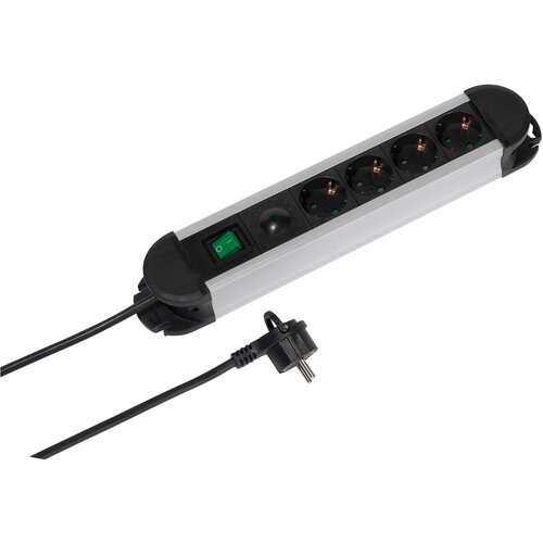 Vivanco 4-fach Steckdosenleiste Alu 1,6m 37656 EPLS 4ALU Professional Line Cene