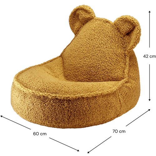 Wigiwama Rjava otro&amp;scaron;ka vreča za sedenje iz tkanine boucl&amp;eacute; Bear &amp;ndash; Slike