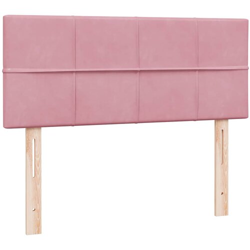 Box Spring krevet s madracem i LED ružičasti 120x220 cm samt Slike