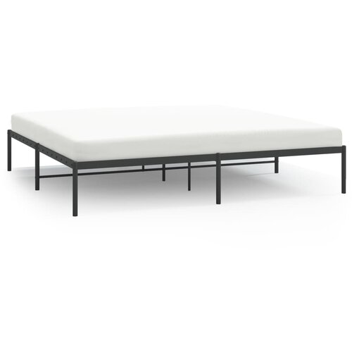 VidaXL Kovinski posteljni okvir črn 193x203 cm, (20725537) Slike