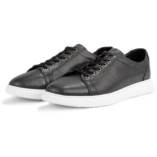 Ducavelli Verano Genuine Leather Men's Casual Shoes, Summer Sports Shoes, Lightweight Shoes Black.