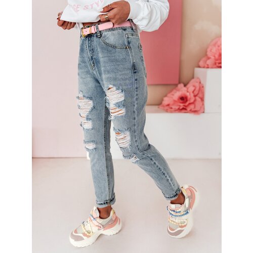 DStreet Spodnie damskie jeansowe mom fit z dziurami MOMVIBE niebieskie Cijene