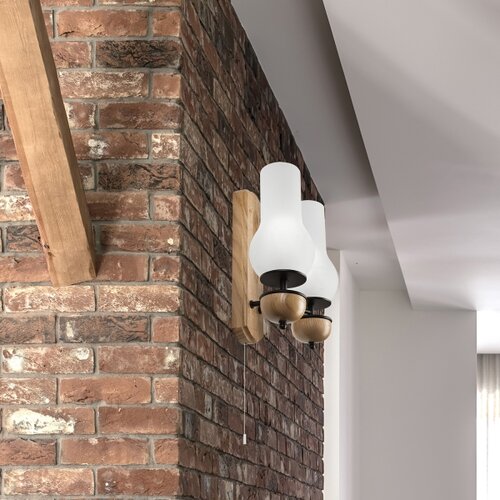  Brilagi - LED zidno svetlo COTTAGE 2xE14/40W/230V hrast/bela Slike